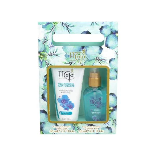 Aqua Turquesa Body Splash 60ml + Crema de manos 80ml MAJA
