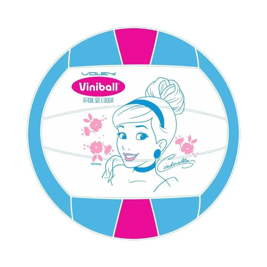 Pelota Semideportiva Voley Viniball Princesas En Caja