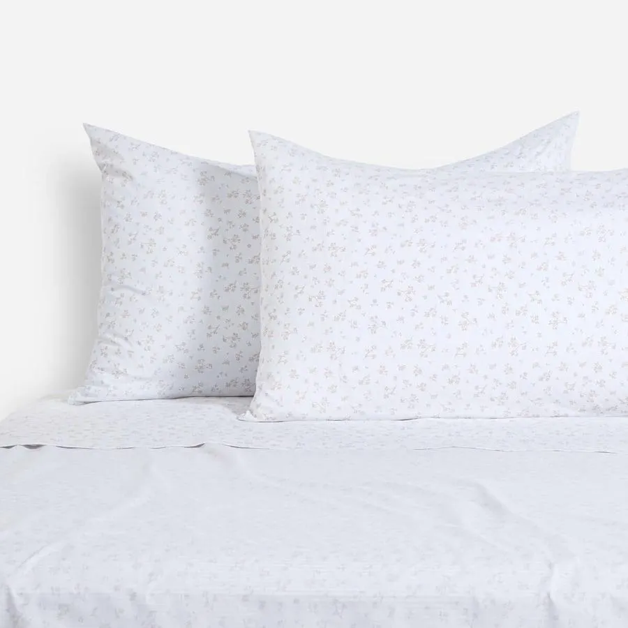 Sábana 180 Hilos Polycotton Miniprint Boldo