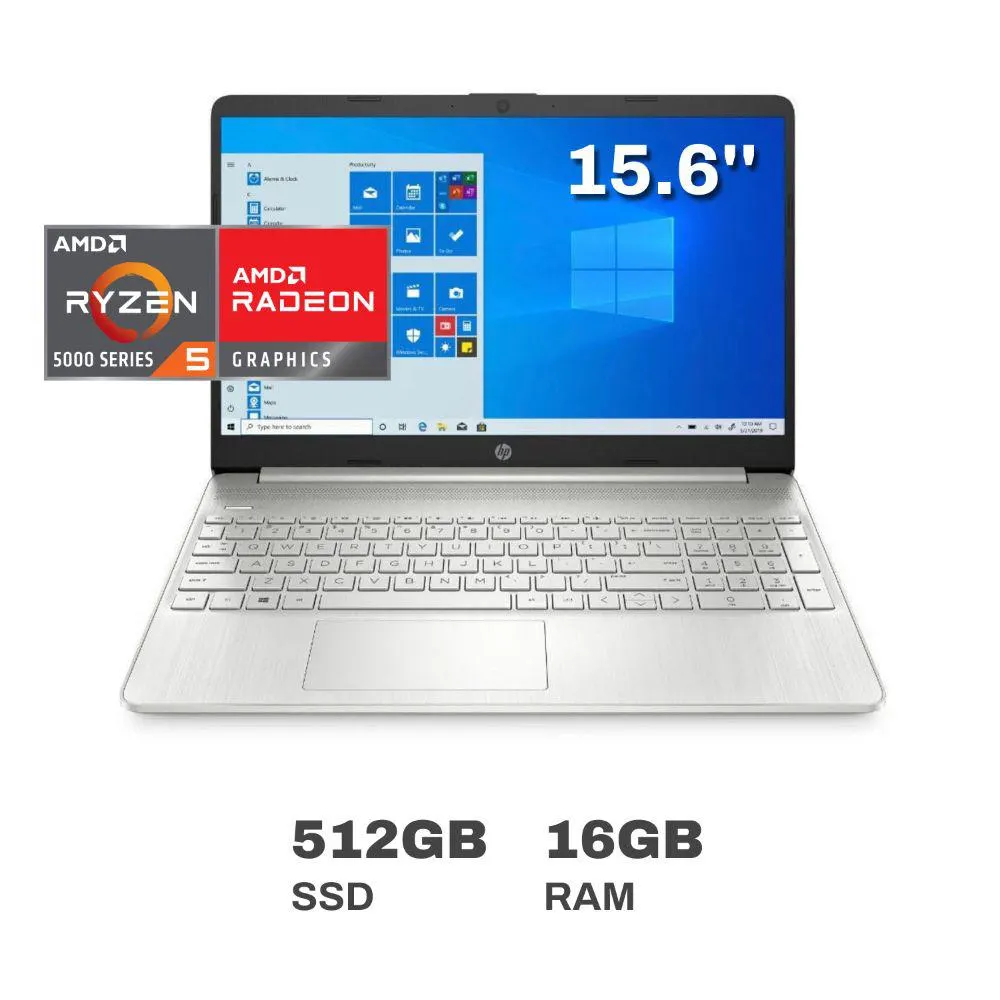 Laptop HP 15-ef2501la AMD Ryzen 5 16GB RAM 512GB SSD 15.6"