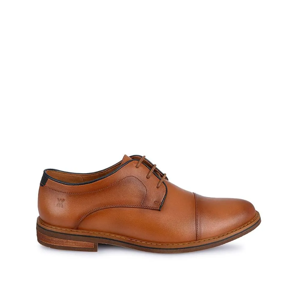 Zapato Derby Casual RICARDO-2511 Habano Viale Homme Cuero