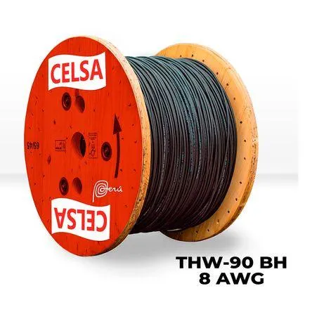 Cable Thw-90 450/750v 8 Awg Celsa Negro - Venta por metro lineal