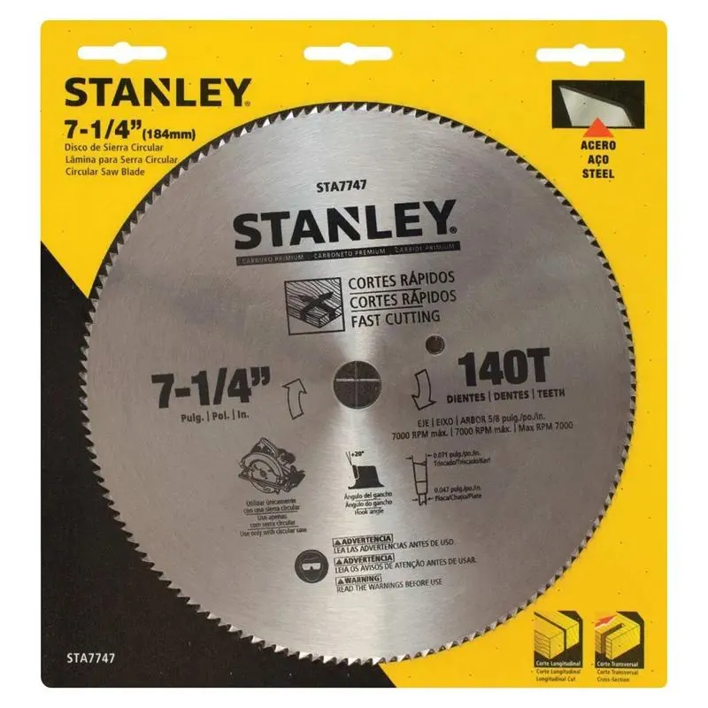 Disco para Madera 7-1/4'' 140 Dientes STA7747 Stanley