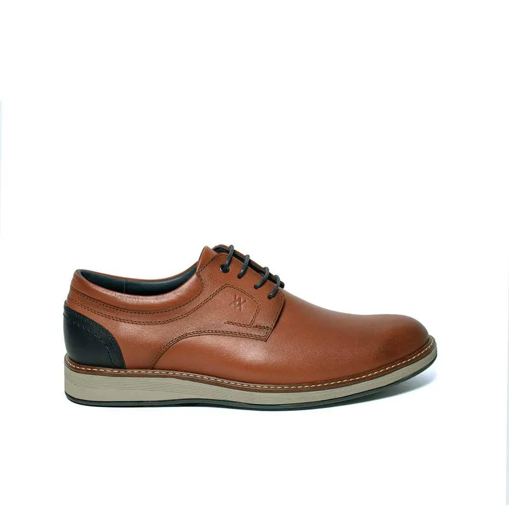 Zapato Derby Casual ANGELO-2526 Cobre Viale Homme Cuero