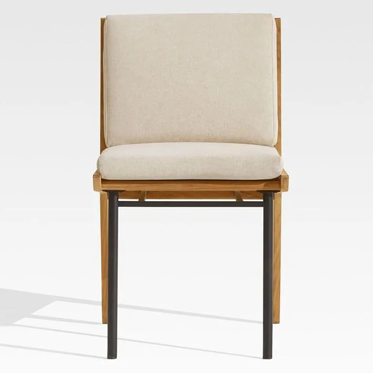 Silla de Comedor de Terraza Kinney de Madera de Teca con Cojín