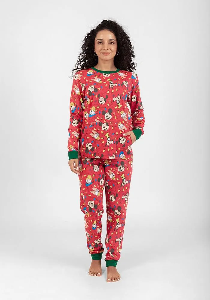 PIJAMA PANTALON DISNEY MUJER ALGODÓN ROJO - D6058