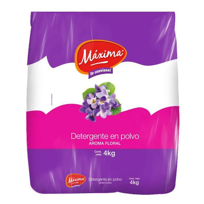 Detergente en Polvo Máxima Aroma Floral 4kg