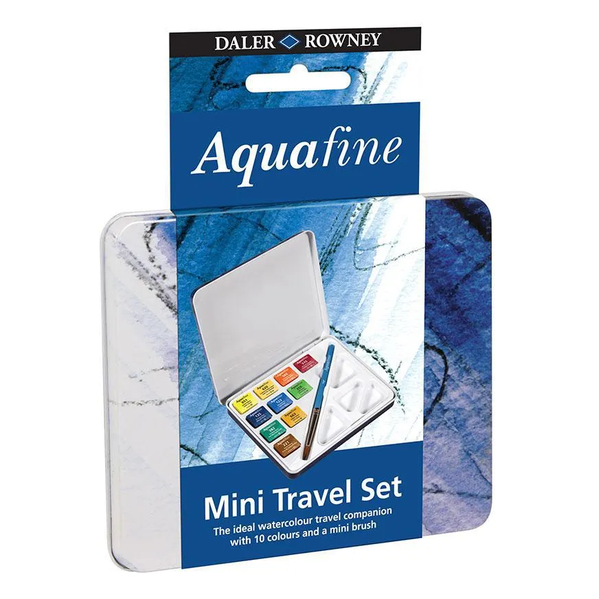 Set Acuarela Daler-Rowney Aquafine Mini Travel X 10