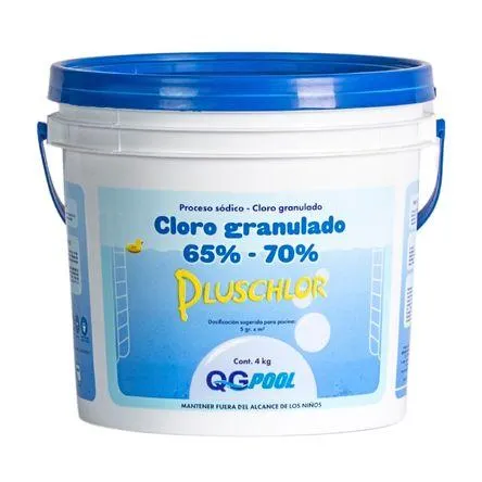 Cloro Granulado para piscinas 4 kg Pluschlor