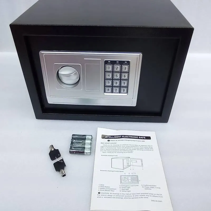 Caja Fuerte de Seguridad Inteligente con Clave y Llave