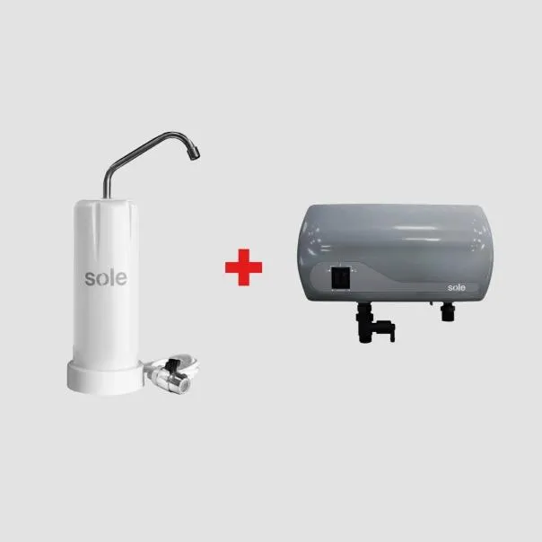 Calentador Eléctrico Multipunto 9.9kw + Purificador Alcalinizador Prime Blanco