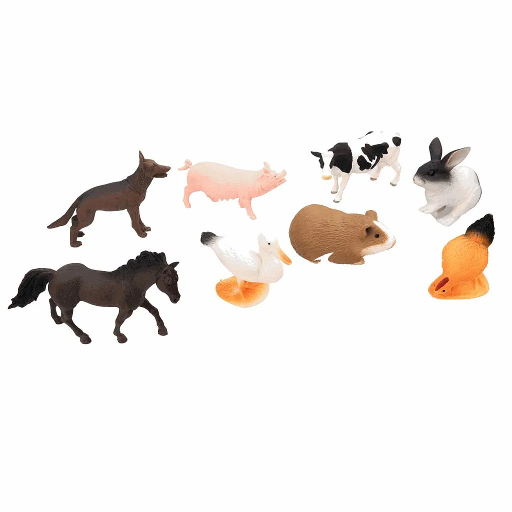 ANIMALES DOMESTICOS X 16PZS SBP062 MUÑECOS