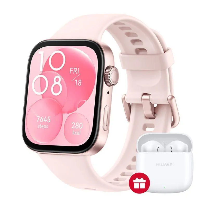 Smartwatch HUAWEI Watch Fit 3 Rosado + FreeBuds SE 2