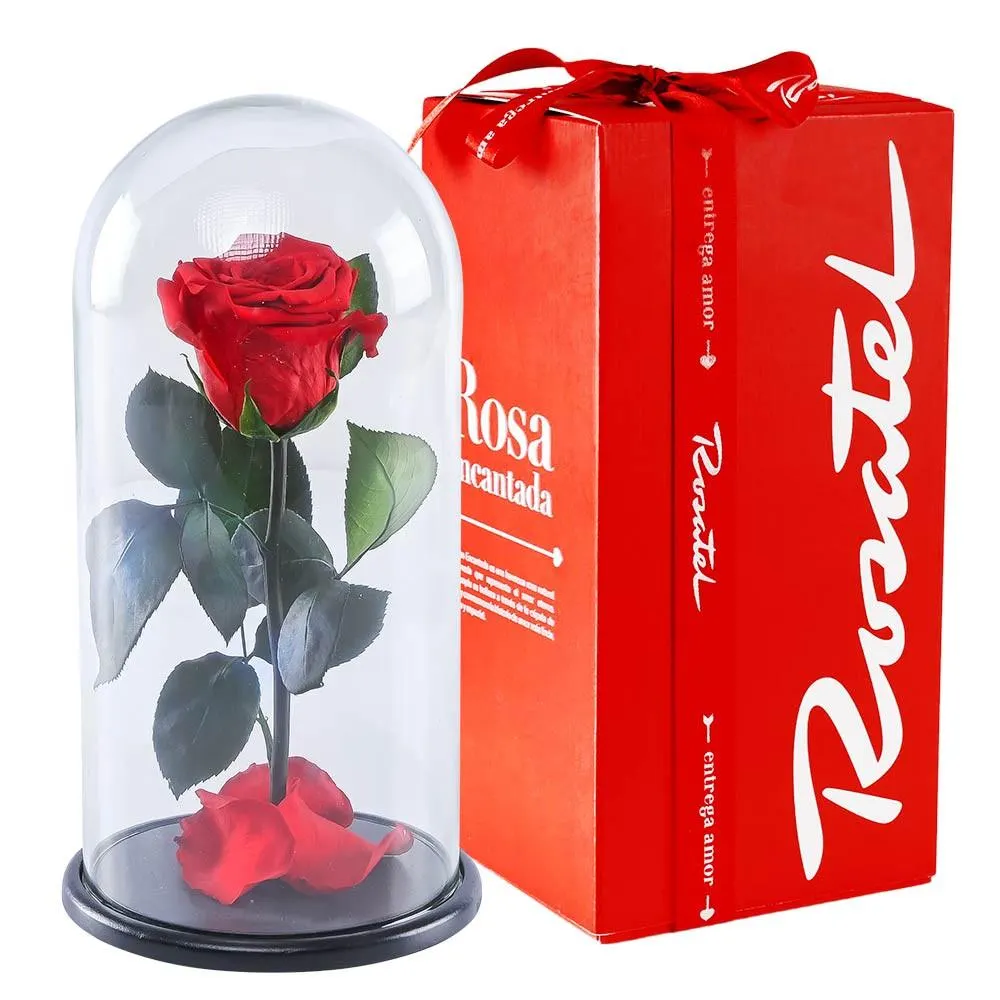 Rosa Encantada en Caja Roja