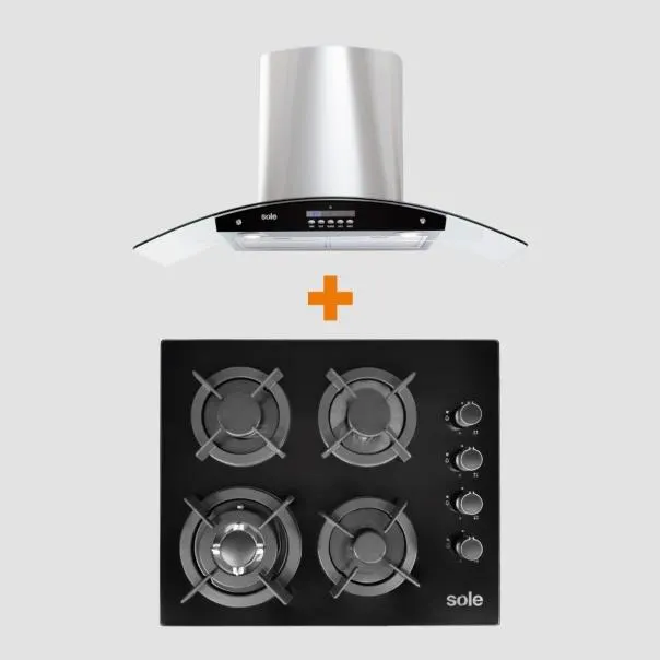 Encimera Vidrio Templado + Campana Venus Plus 90 cm