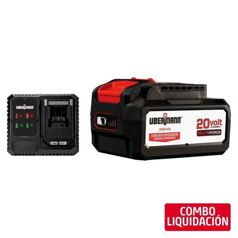 Batería Recargable 20V 4AH Multiforce + Cargador de Batería 20V 2-4 A