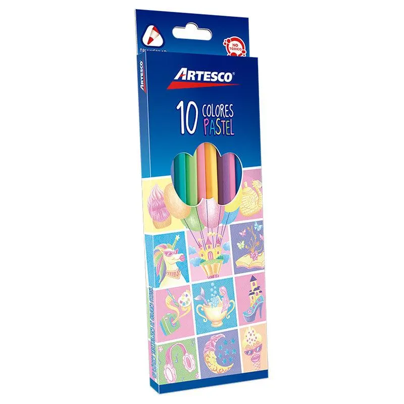 Colores Triangulares Largos Artesco Pastel x10