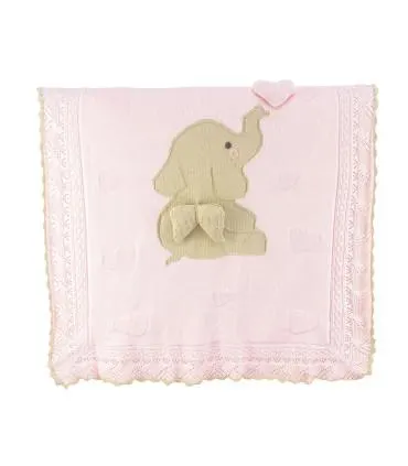 Colcha Tejida con Forro de 100% Algodón | Colección Elefantito