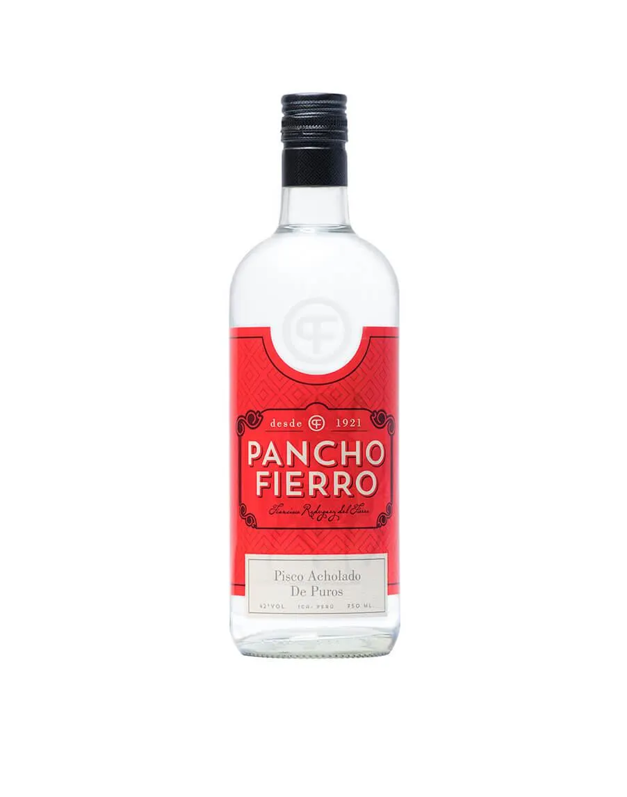 PISCO PANCHO FIERRO PURO ACHOLADO 750ML