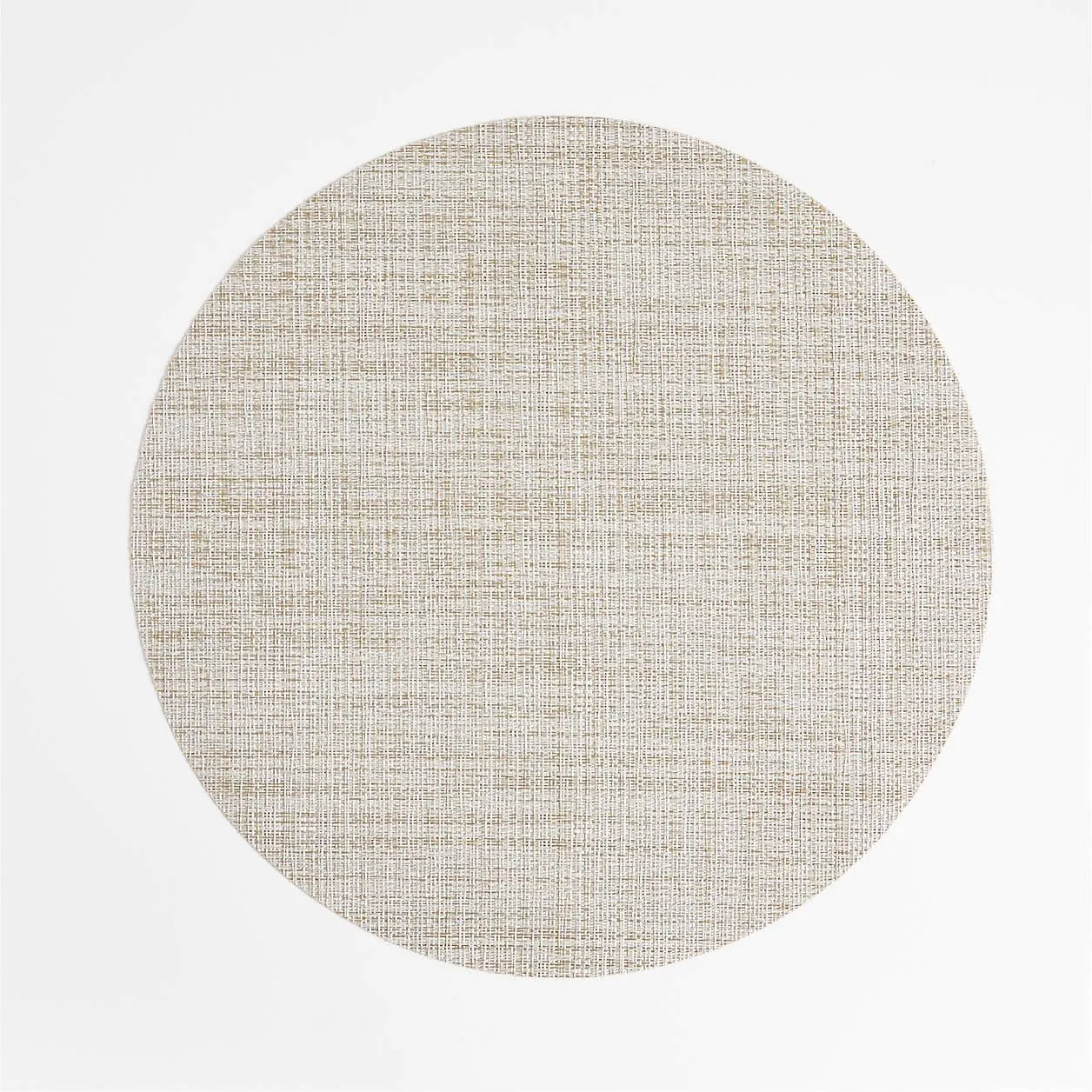 Mantel Individual de Vinilo Redondo Chilewich Crepe Neutral