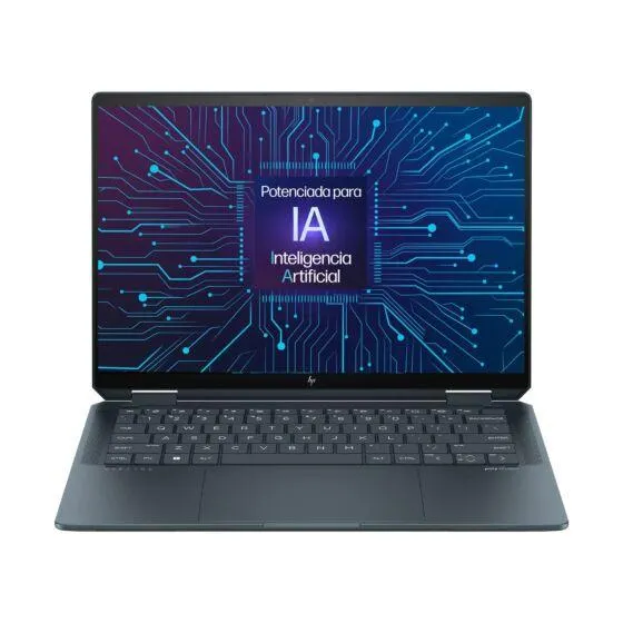 Laptop HP Spectre x360 2-in-1 14-eu0000la, Intel Core Ultra 7, 32 GB, 1 TB SSD, 14, pantalla táctil, 2.8K, Windows 11 Home Single Language