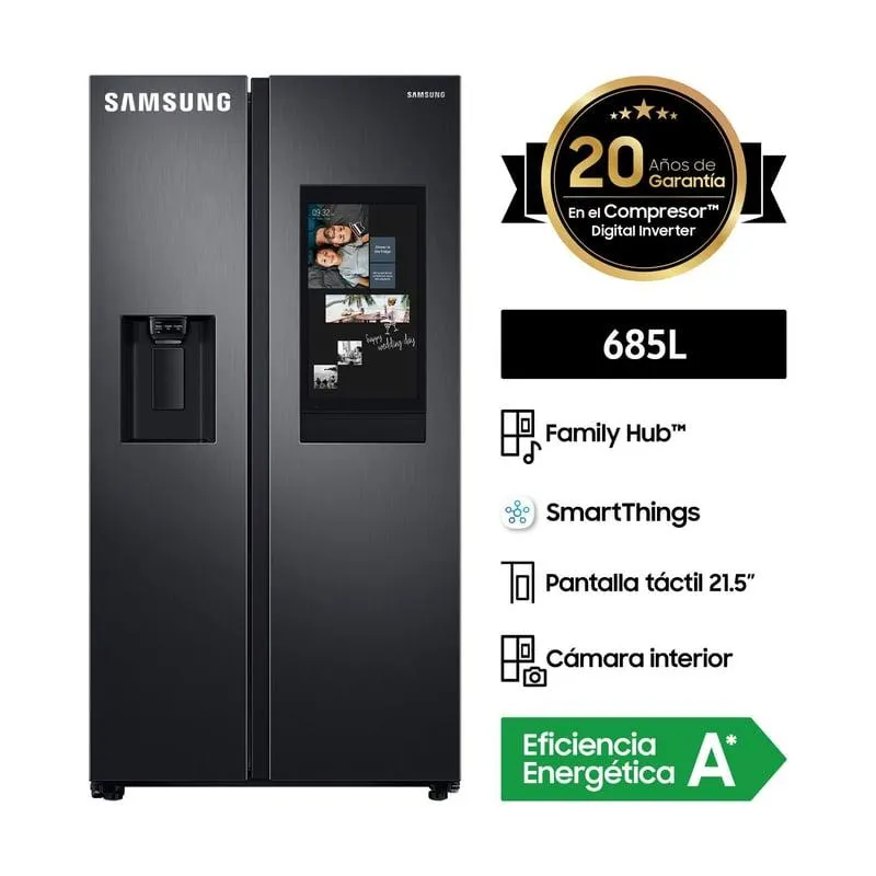 Refrigeradora Samsung Side by Side Family Hub 685Lt RS27T5561B1