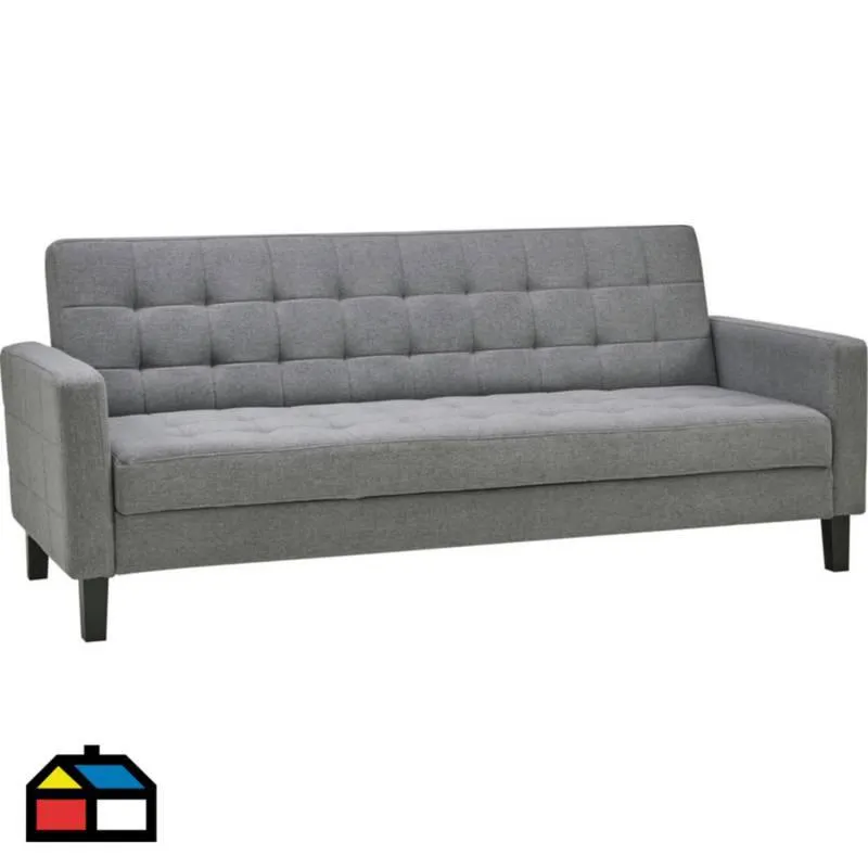 Sofá Cama 3 Cuerpos Roma Gris