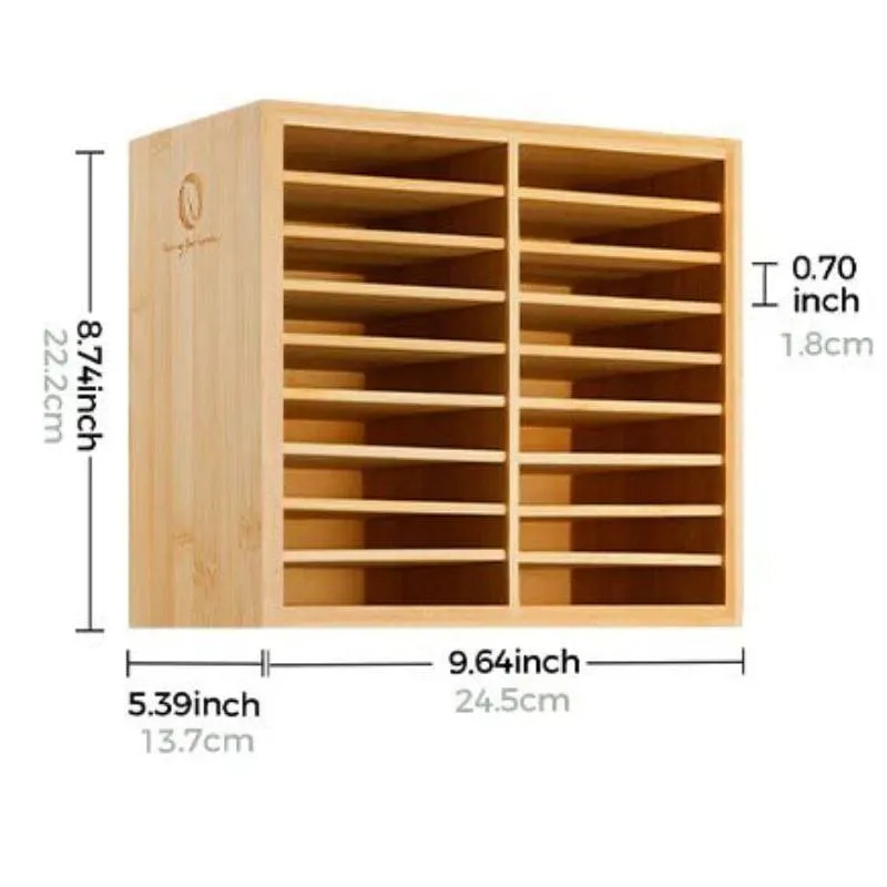 Ohuhu Organizador 100% bamboo para marcadores