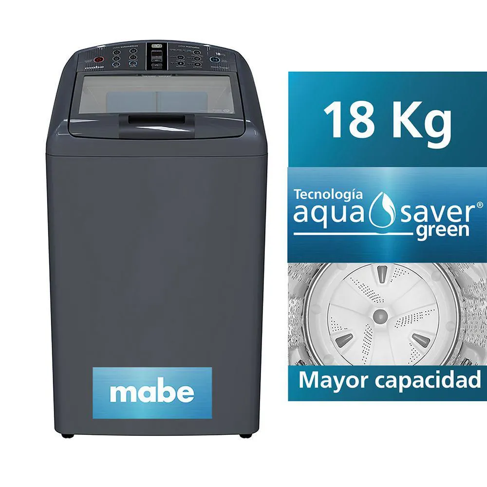 Lavadora Mabe LMA48100WDBB0 18kg Gris