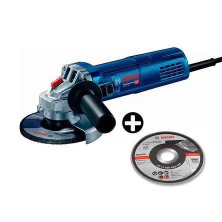 COMBO Amoladora 900W 5" GWS 9-125 + Disco de corte inoxidable 115x1mm x10 Bosch