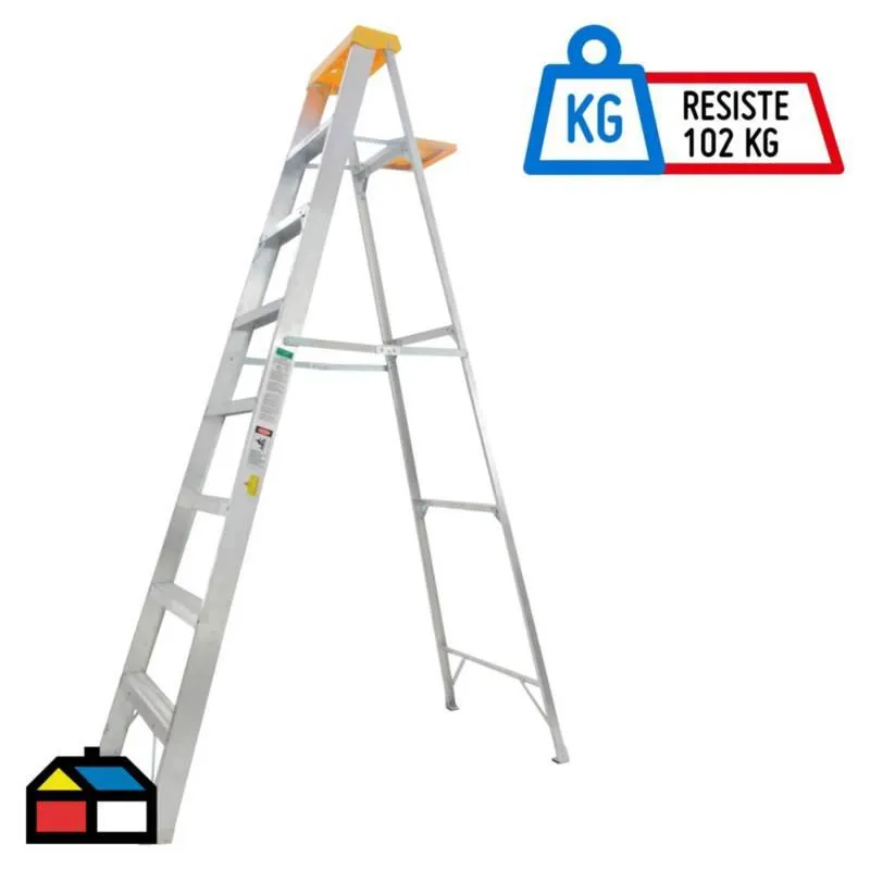 Escalera Tijera Aluminio 7 Pasos