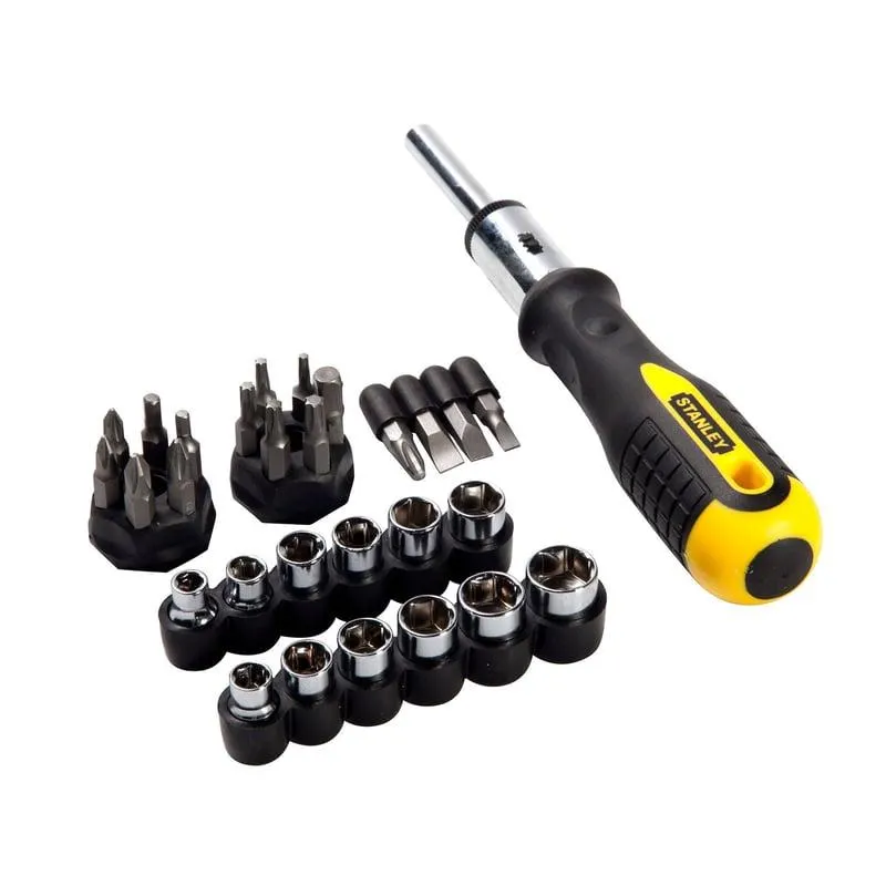 Juego Destornillador, Dados y Puntas Stanley 29 Piezas