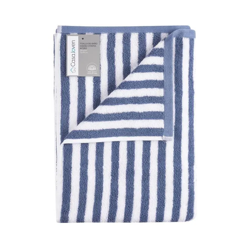 Toalla de Baño Diseño Stripes Acero
