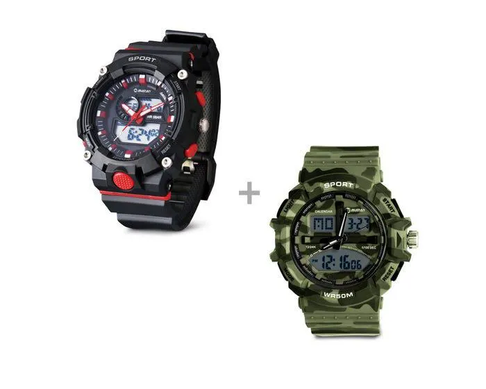 Reloj Pulsera Sport P/Caballero Miray RPMC-73V + Reloj Pulsera Miray RPMC-101R