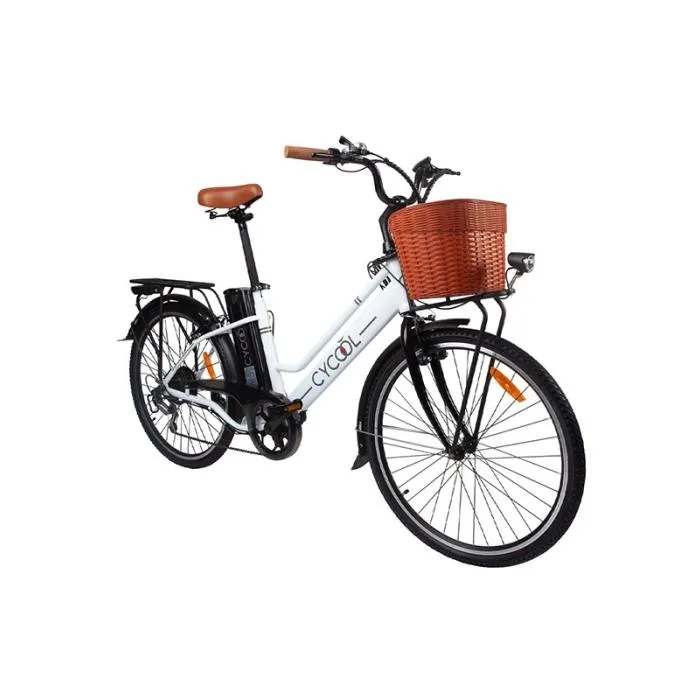 Bicicleta Eléctrica 26" Cycool YDEB806C/1006 Blanco