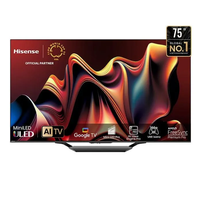 TV Hisense 75" QLED 4K UHD Google TV 75U7N