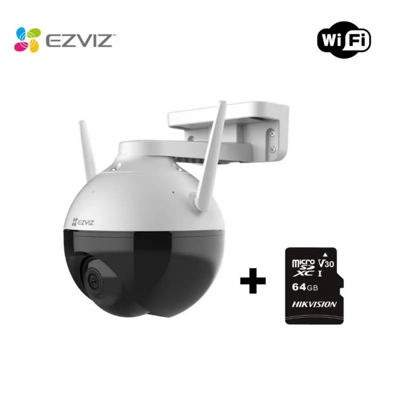 Cámara Ezviz Inalambrica Wifi C8C LITE Full HD para Exteriores MicroSD 64GB
