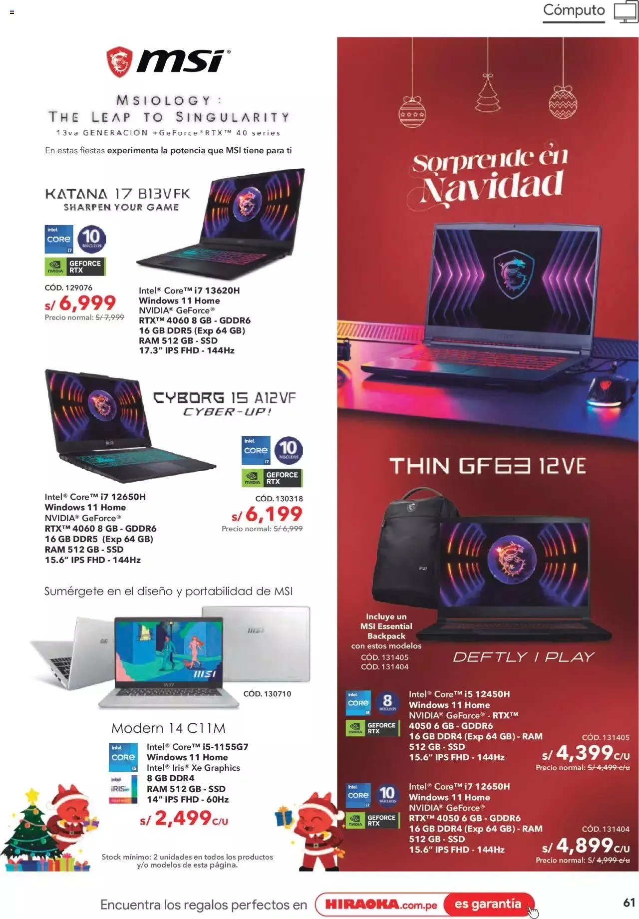 Catalogo de Catálogo Hiraoka 12 de diciembre al 31 de diciembre 2023 - Pag 61