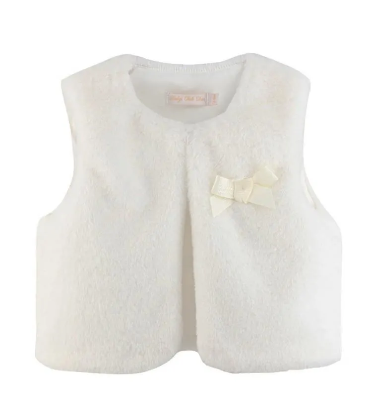 Chaleco de Peluche con Lazo | Colección Soft Flowers