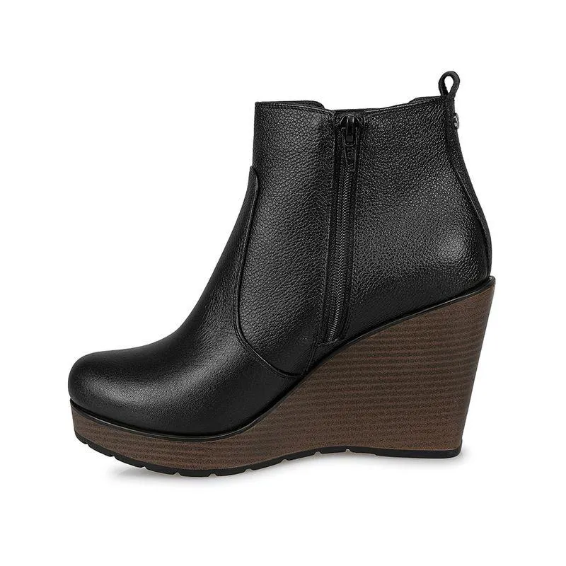 Botin Chelsea Casual Mujer Cuero Viale Negro