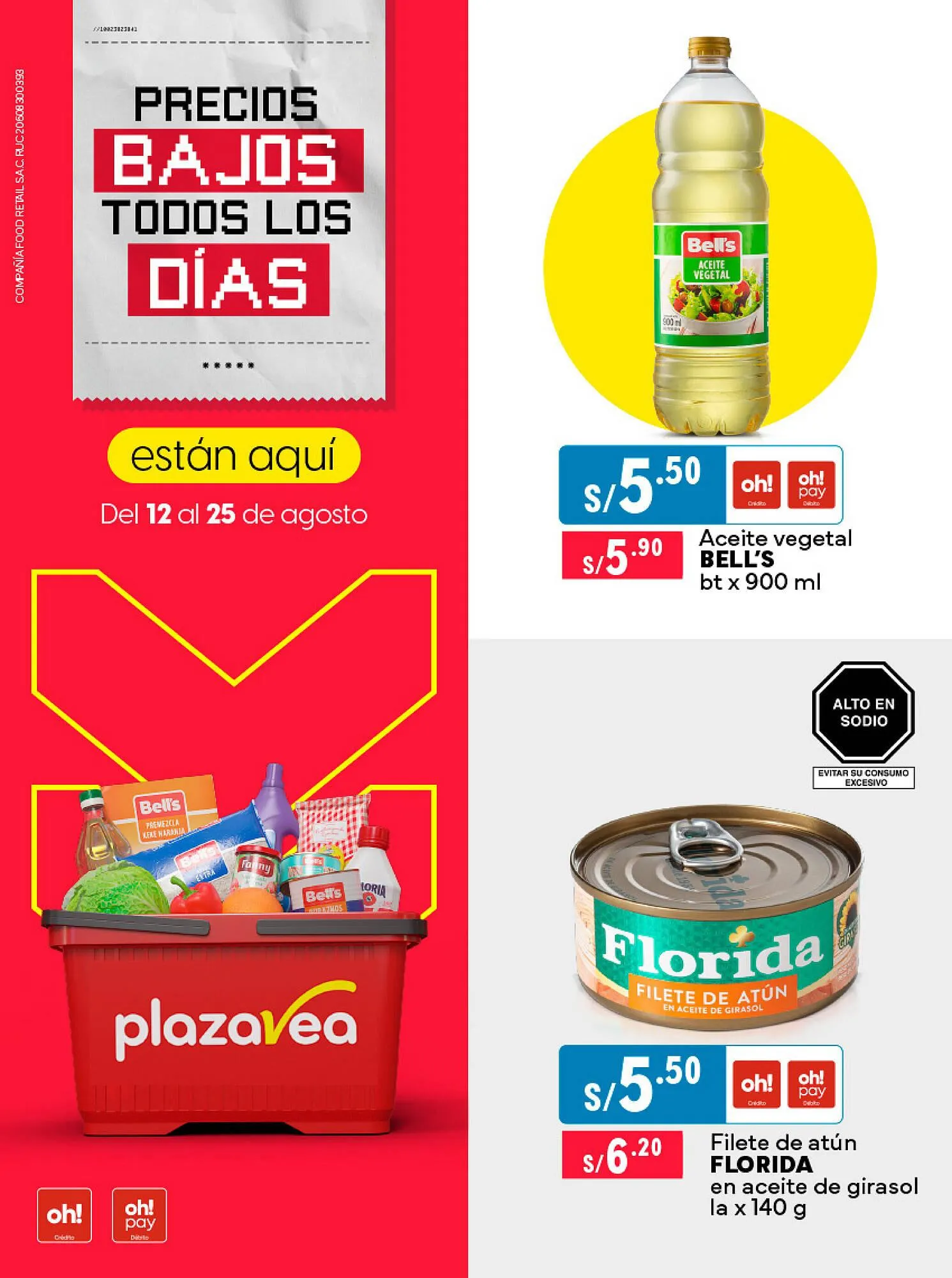 Catalogo de Catálogo Plaza Vea 12 de agosto al 25 de agosto 2024 - Pag 1