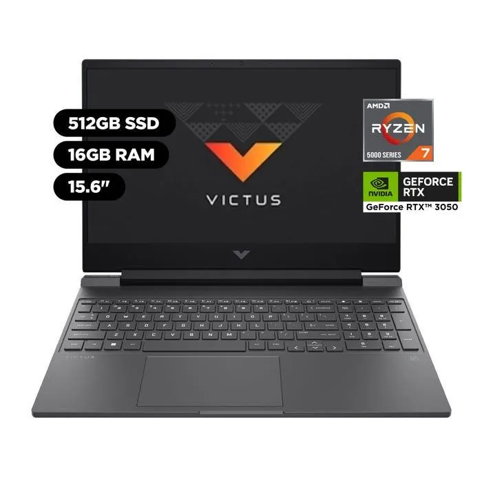 Laptop Gamer HP Victus 15.6" Windows 11 AMD Ryzen 7 16GB 512GB NVIDIA RTX 3050 15-FB0125LA