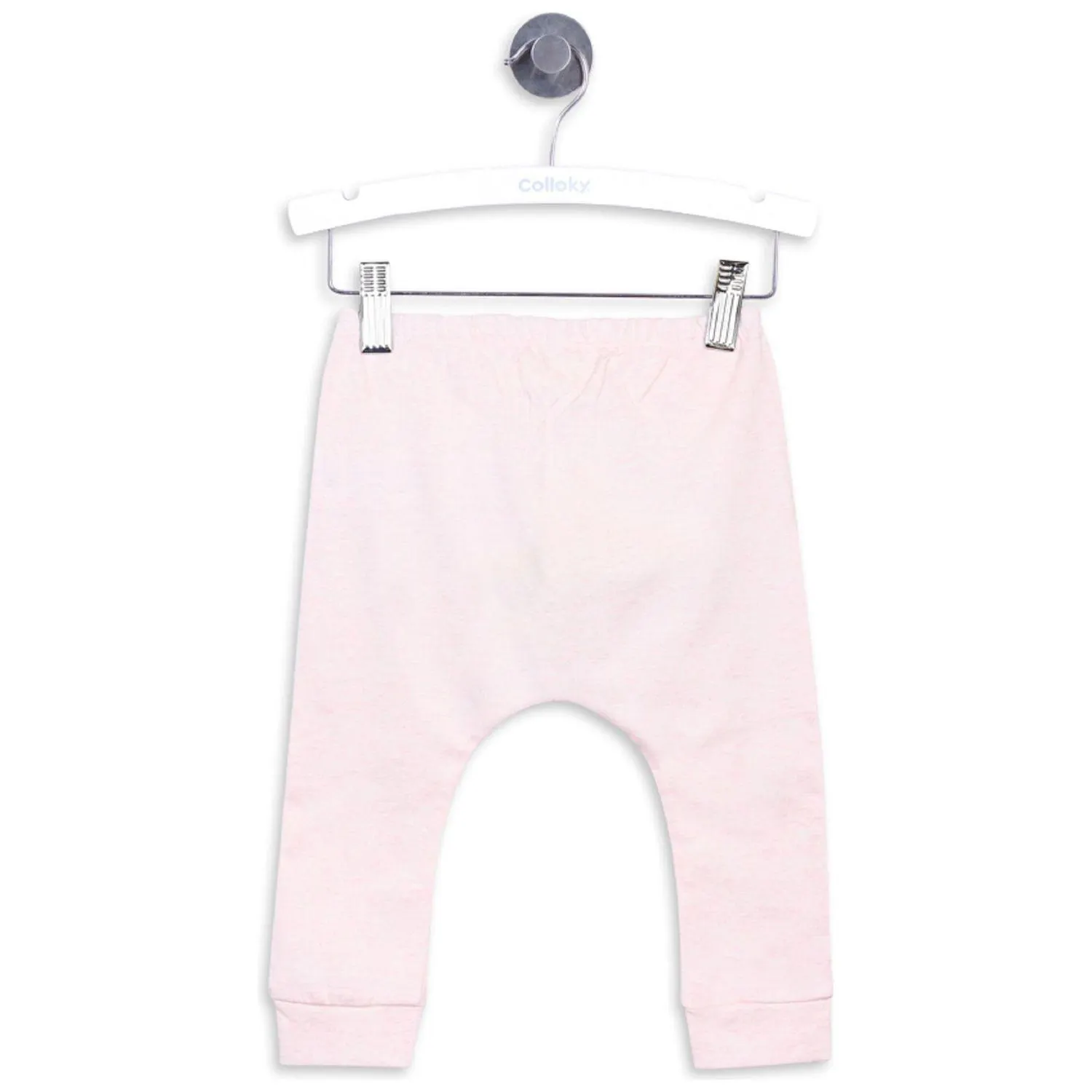 Pantalon Tiro Alto Rosado Claro Melange