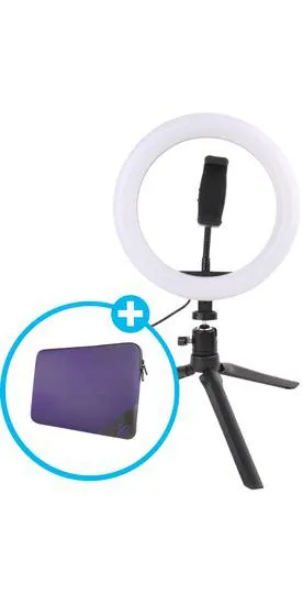 Aro de luz LED Streaming 8 pulgadas + Funda Neo