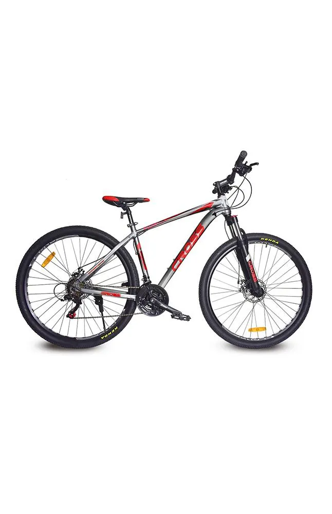 Bicicleta montañera Cross 29" Cyclone 21V Gris-Rojo