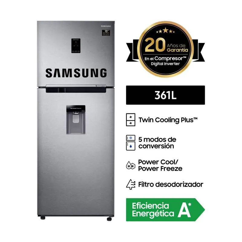 Refrigeradora 361Lt Twin Cooling Silver RT35K5930S8/PE