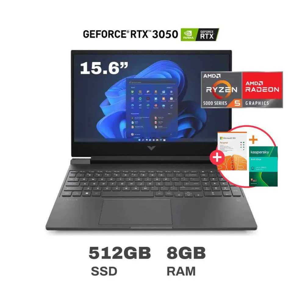 Laptop Gamer HP Victus Gaming 15-fb0128la AMD Ryzen 5 8 GB RAM 512GB SSD 15.6" RTX 3050