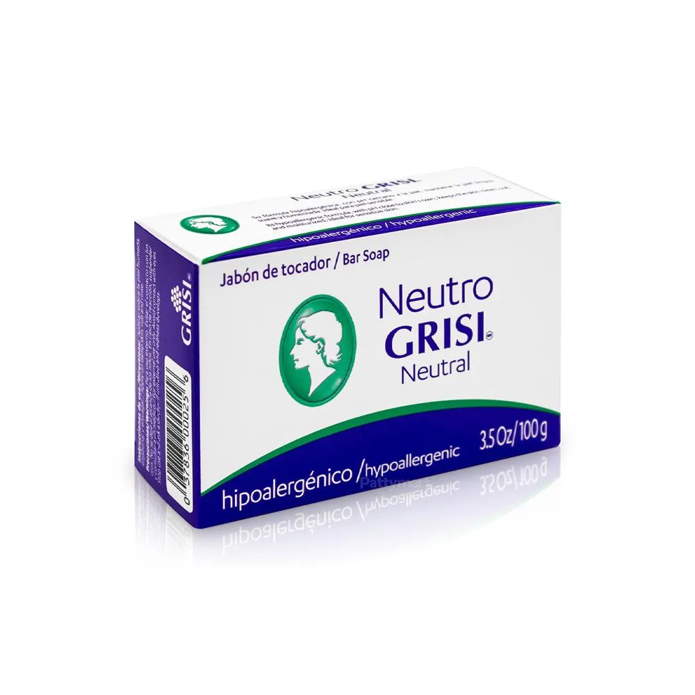 Jabón Hipoalergénico Neutro Grisi x 100 g