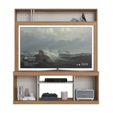 Centro de entretenimiento Smartfit 65" Freijó/Arena Delmarco