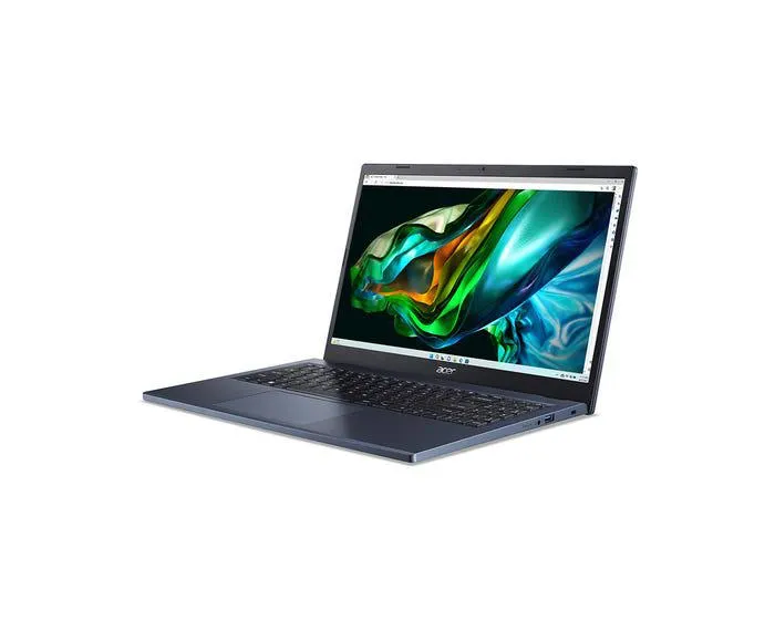 Laptop Acer de 15.6", modelo A315-24P-R9JU, procesador AMD Ryzen 5 7520U, 16GB RAM, 512GB de disco sólido, cámara web 720px HD, entrada USB, HDMI, Windows 11, Wifi, Bluetooth 5.0, para oficina o estudiante universitario.